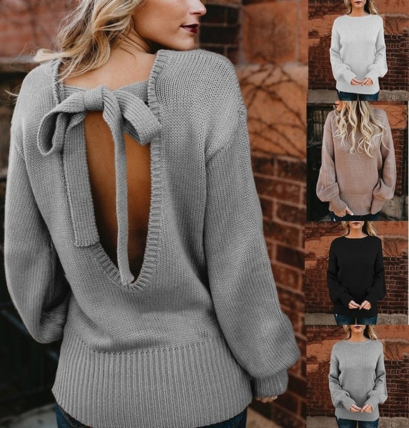 Women's Clothing - Cute Long Sleeve Pullover Sweaters