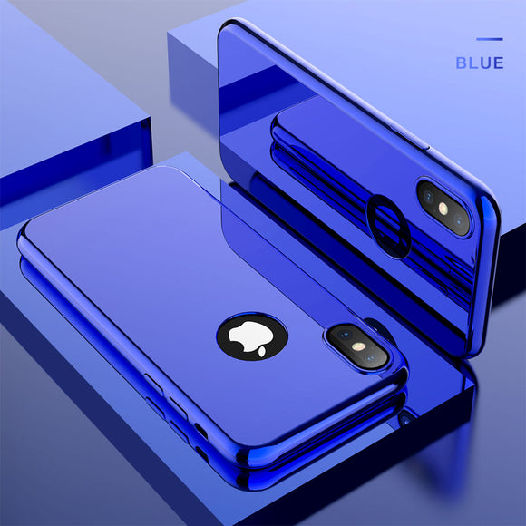 Phone Case - 360 Full Protection Plating Mirror Case For iPhone XS/XR/XS Max X 8 7 6 5 + Free Screen Protector Film( Buy One Get One 20% Off )