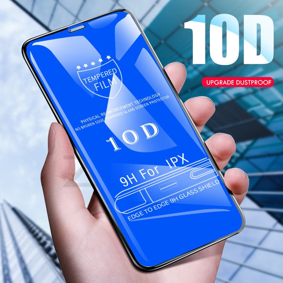Phone Accessories - 10D Tempered Glass Screen Protector Full Cover For iPhone Series