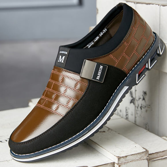Men's Business Leather Casual Business Slip On Shoes