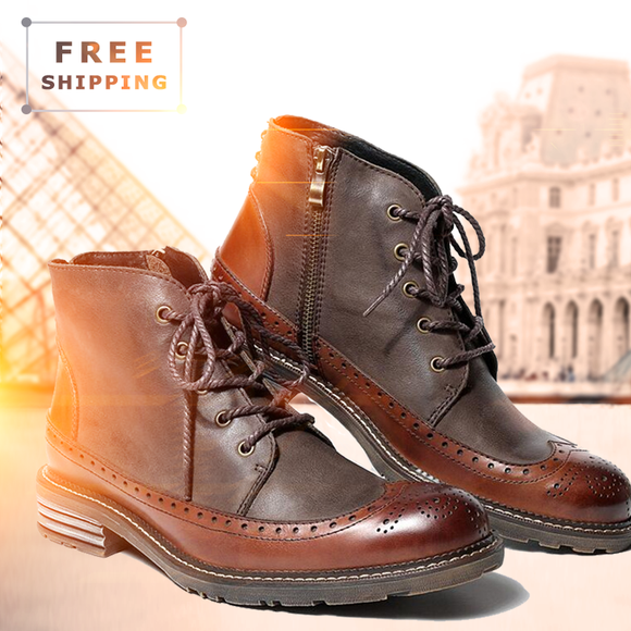 British Style Genuine Leather Handmade Boots