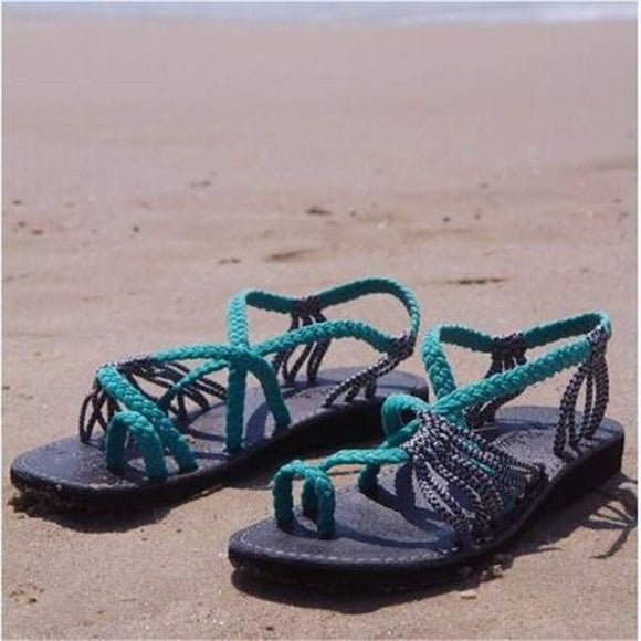 Handmade Breathable Bandage Beach Flat Sandals