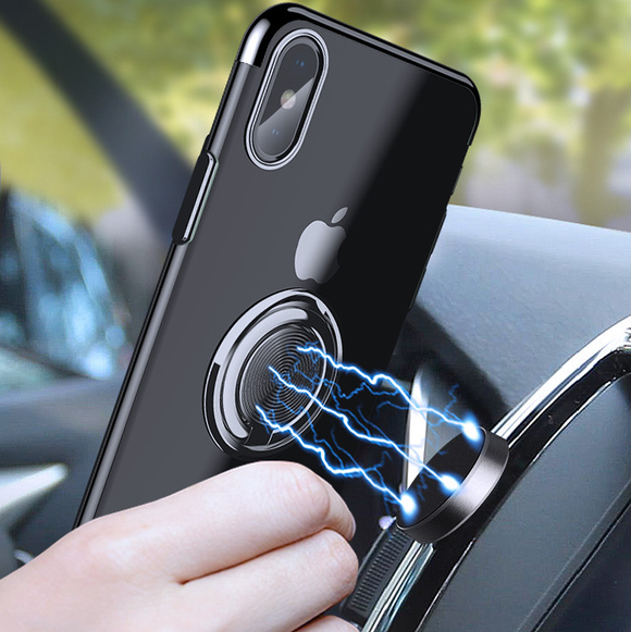 Clear Ring Stand Holder Case For iPhone