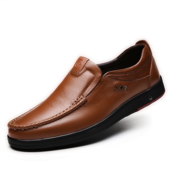 Newly Men's Genuine Leather Shoes Size 38-47 Head Leather Loafers