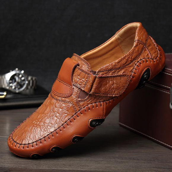 Shoes - Soft Split Leather Male Moccasin Driving Loafers Shoes