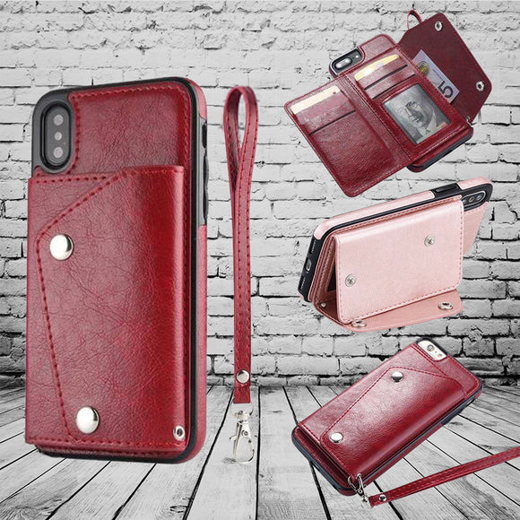 2018 New arrival Wallet Flip PU Leather Case For iPhone X XS Max XR 7 8 Plus