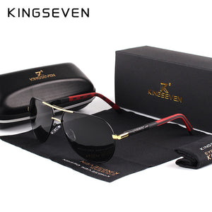Kaaum Men's Brand Design Pilot Polarized Sunglasses