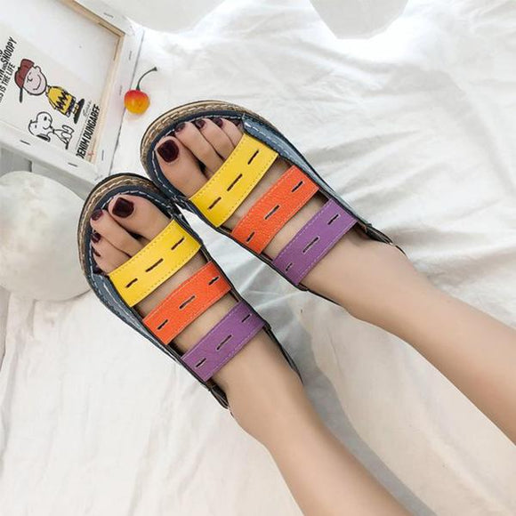Shoes - Summer Leather Roman Open Toes Women Sandals