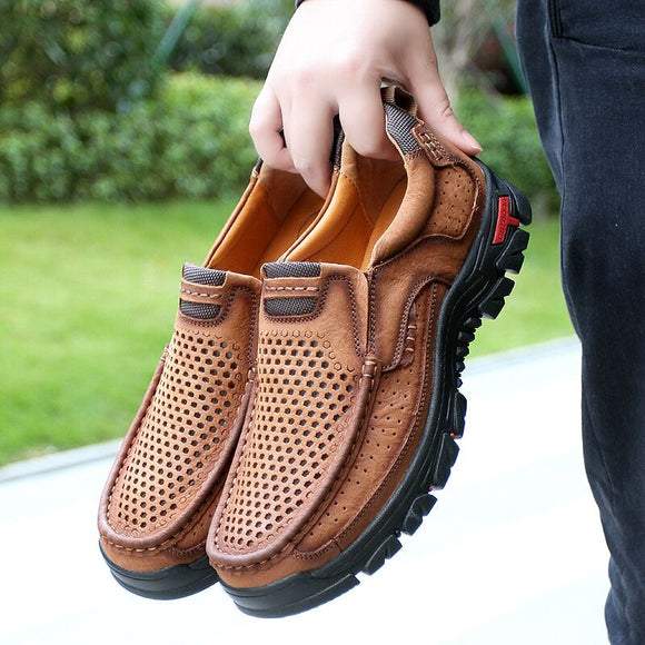 Shoes - 2020 Breathable Spring Summer Genuine Leather Casual Men Shoes