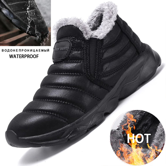 Kaaum Unisex Warm Plush Waterproof Snow Boots