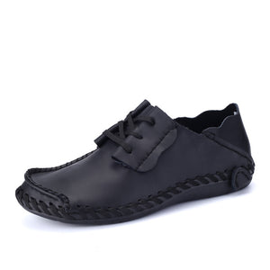 Shoes - Big Size Genuine Leather Men Casual Shoes