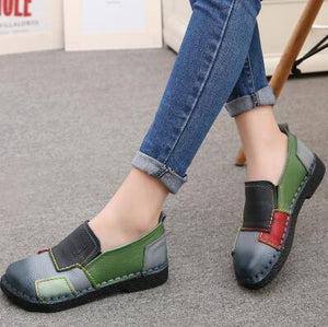 Shoes -  Fashion Women Genuine Leather Loafers（Buy 2 Got 5% off, 3 Got 10% off Now）