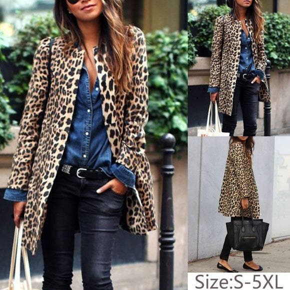 Women's Clothing - Women's Leopard Printed  Coat(Buy 2 Got 10% off, 3 Got 20% off Now)