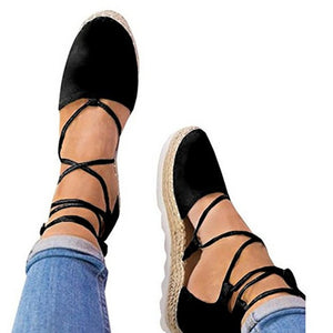 Kaaum Women Summer Cross-tied Flat Sandals(Buy 2 Got 5% off, 3 Got 10% off Now）