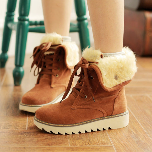 Women's Shoes - Ladies’ Plush Warm Snow Boots