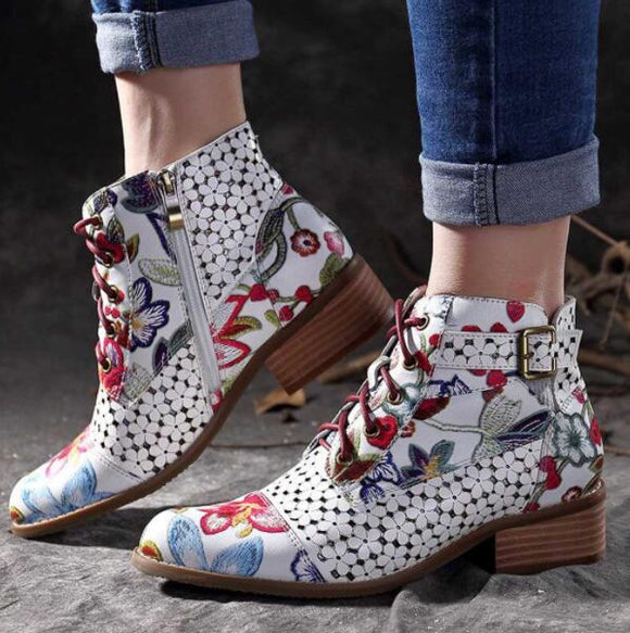 Shoes - 2019 Bohemian Vintage Leather Ankle Boots