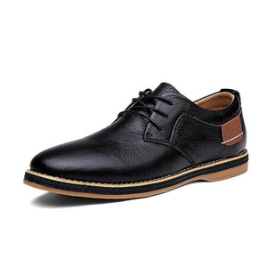 Men Oxford Shoes Genuine Leather Lace Up Office Business Casual Shoes  ( Extra Discount：Buy 2 Get 5% OFF, 3 Get 10% OFF）