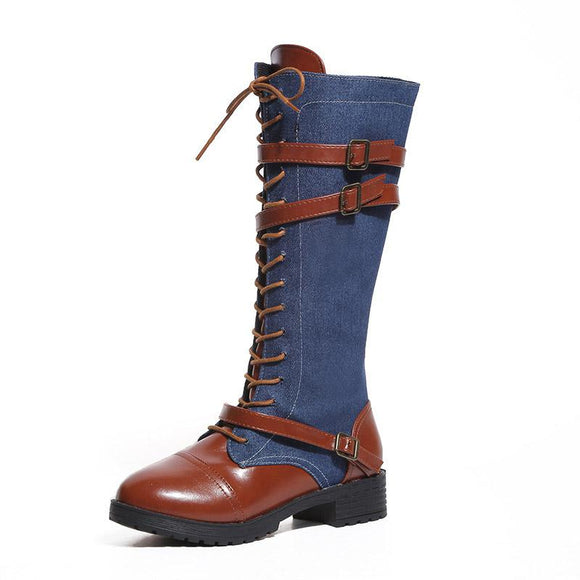Shoes - 2019 New Round Head Buckle Woman Boots