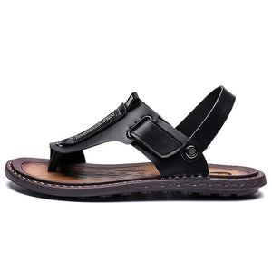 2020 New Summer Male Outdoor Flip Flops Men Comfortable Casual Leather Breathable Beach Sandals