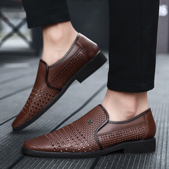 Shoes - 2020 Summer Men's Genuine Leather Soft Bottom Slip-On Shoes
