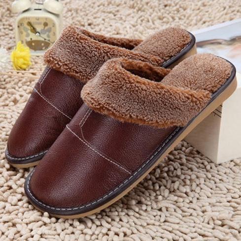 Men's Shoes - Fashion Cotton Winter Non-Slip Home Slippers