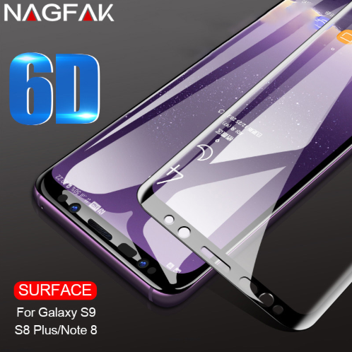 Curved Protective Tempered Glass For Samsung S6 S7 Edge S8 S9+ Note 8