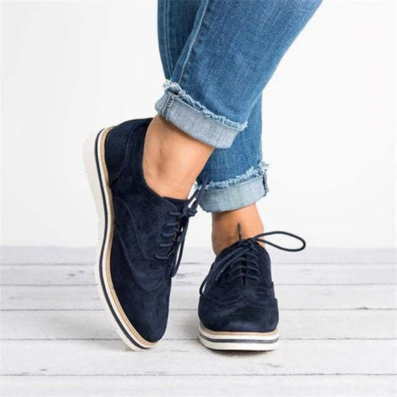 2019 British Style Cut-Outs Flat Casual Shoes