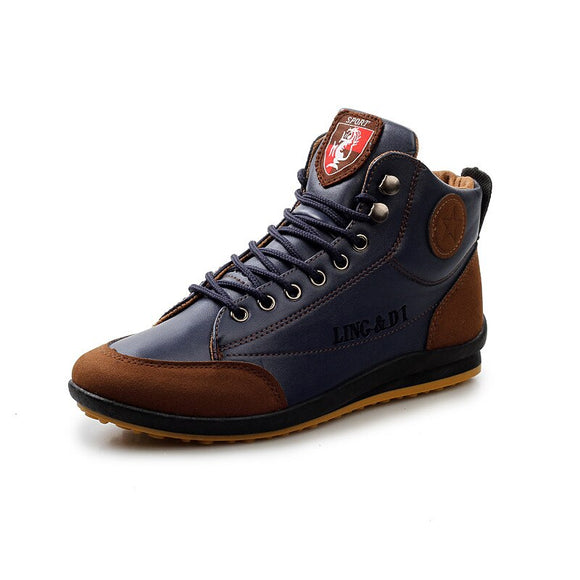 Kaaum British High-top Retro Leather Boots