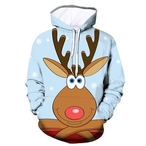 2020 Xmas Winter 3D Santa Claus Printing Sweatshirt Hoodies