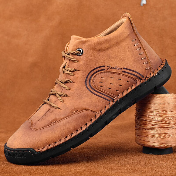 Men High Quality Leather Lace Up Ankle Boots(BUY 2 GET 10% OFF, 3 GET 15% OFF)