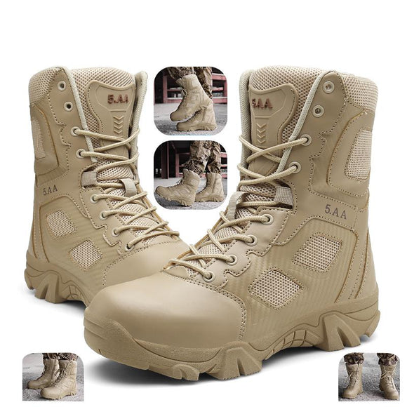 Kaaum New Desert Tactical Mens Genuine Leather Boots