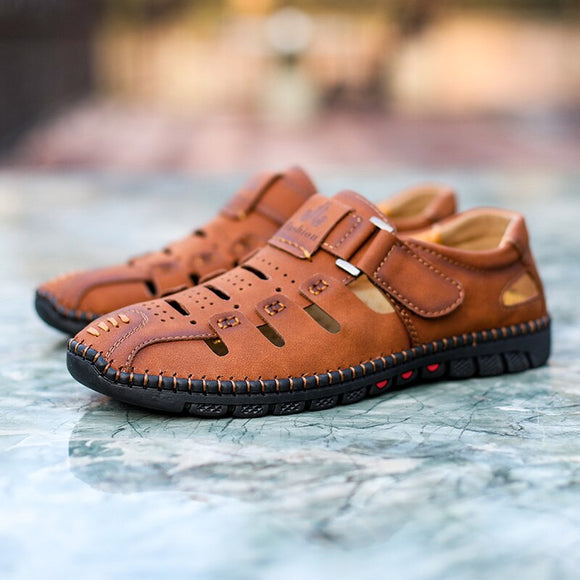 Kaaum 2020 Men's Summer Handmade Breathable Casual Walking Sandals