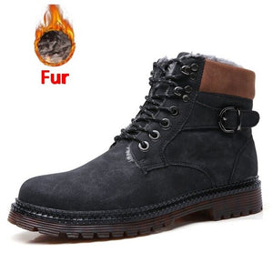 New Genuine Leather Men Fahsion Snow Boots(BUY 2 GET 10% OFF, 3 GET 15% OFF)