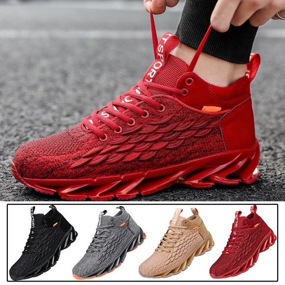 Hot Sale Kaaum Men High Top Blade Red Black Shoes(Extra Buy 2 Get 5% OFF, 3 Get 10% OFF)
