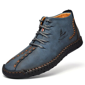 Kaaum New Men's Street Vintage Cow Leather Boots
