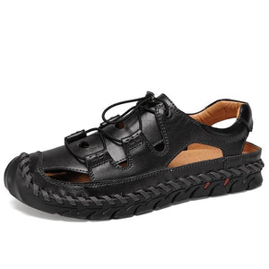 Kaaum High Quality Leather Rubber Sandals