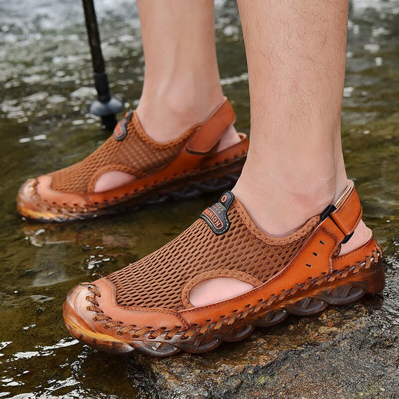 Kaaum 2020 Men's New Casual Light Mesh Loafer Summer Sandals
