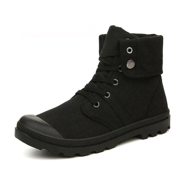 Autumn Winter Fashion High-top Canvas Ankle Boots