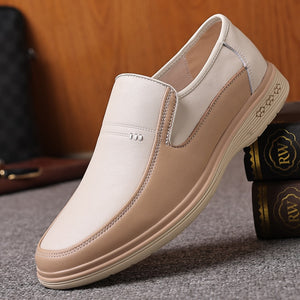 Genuine Leather Loafers Men Rubber Shoes Flats Driving Shoes