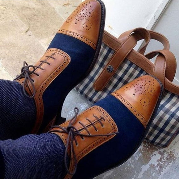 Kaaum Men's Fashion Oxford Bristh Shoes