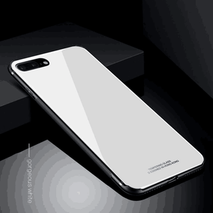 Phone Case-Tempered Glass Case for iPhone 8 Plus 7 X