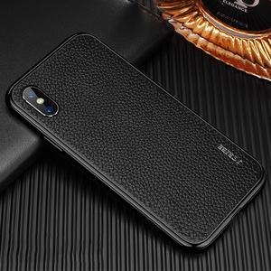 Luxury Metal Frame Genuine leather Case For iPhone