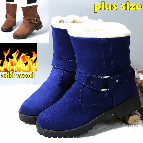 Shoes - Fashion Plus Size Women's Snow Boots