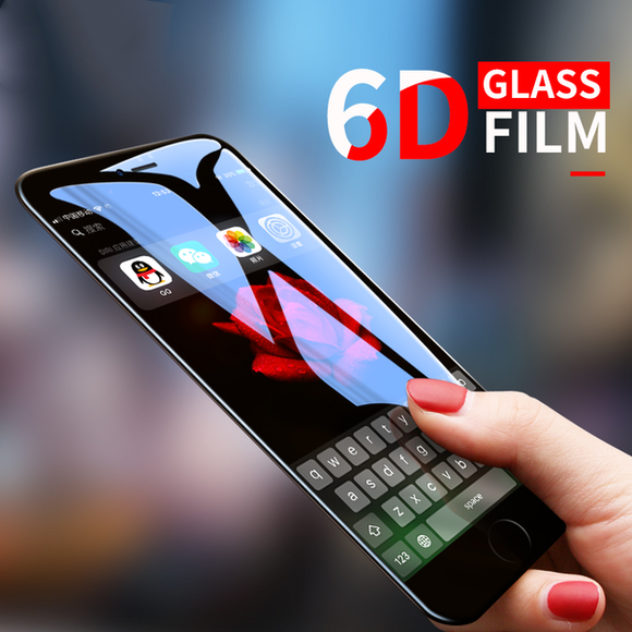 6D Cold Carving Etched Curved Tempered Glass For iphone