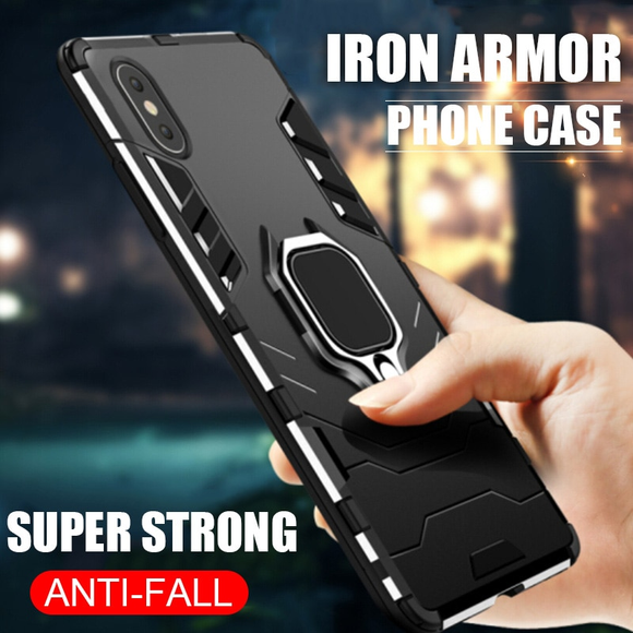 Heavy Duty Anti-knock Cover With Holder For iPhone X XS XR XS Max