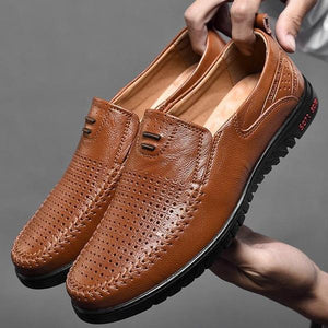 Shoes - Genuine Leather Breathable Loafer Casual Shoes