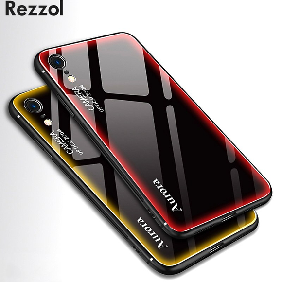 Colorful Edge Tempered Glass Case For iPhone X/XR/XS Max