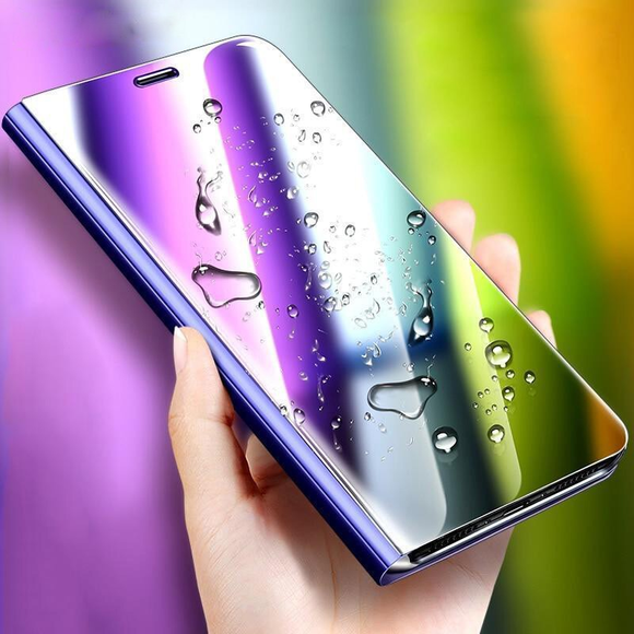 Phone Case - Luxury Mirror Clear View Flip Stand Cover For iPhone X XS XR XS Max