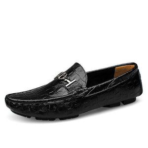 Shoes - Big Size Alligator Soft Leather Loafers Men‘s Shoes