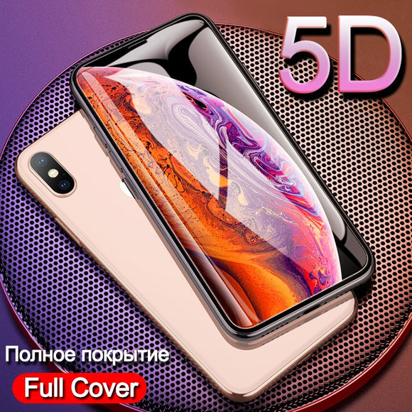 Phone Accessories - 5D Screen Protector Glass Film For iPhone XR XS XS Max
